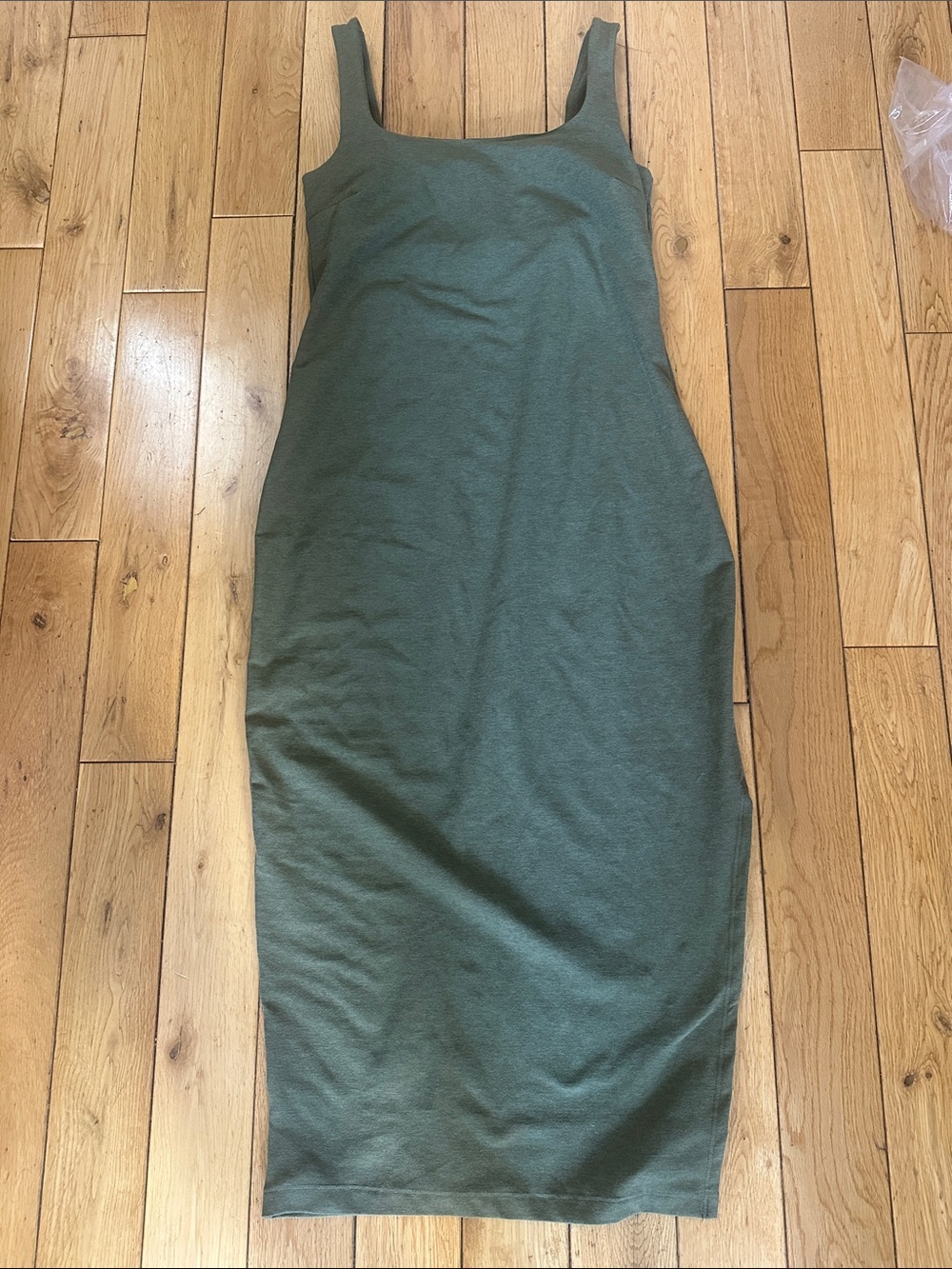 Beyond Yoga Olive Green Midi Tank Dress